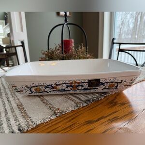 New Ceramica Nova Deruta Italian Rectangular Baker Hand Painted 9x13" Italy